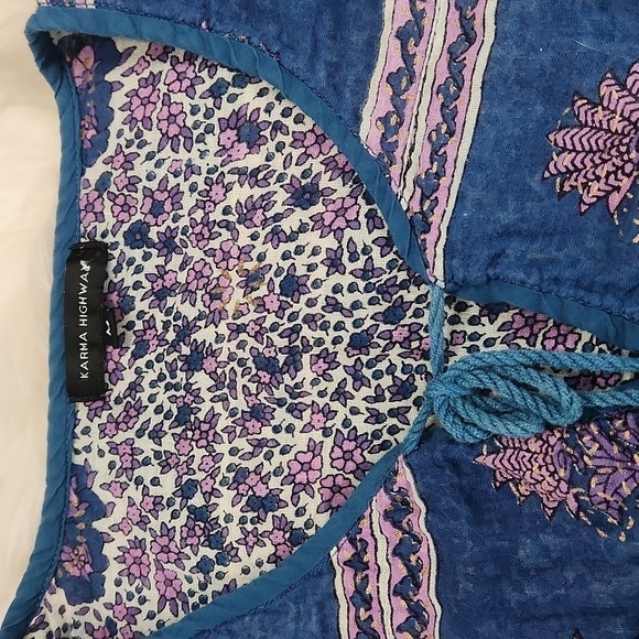 Karma Highway Peasant Boho Blouse - Picture 3 of 7